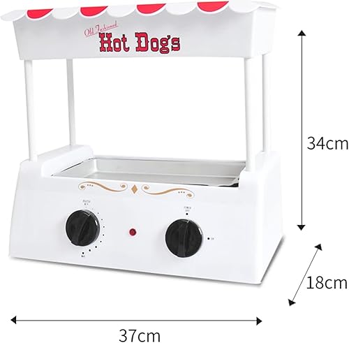 Miniatura 2 de Calentador para perros calientes, 4 pies de largo y capacidad de 6 bollos, rodillos de acero inoxidable, perfecto para salchichas de desayuno,