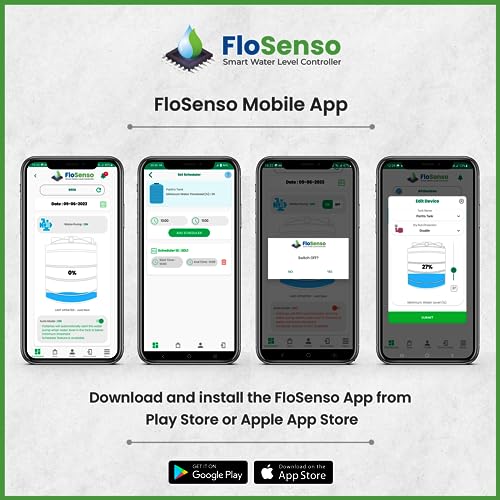 Image of Smart Water Level Controller- FloSenso Fully Automatic Water tank Level Controller (Wi-Fi /Mobile app controlled) Water management device (6 Amp Wired)