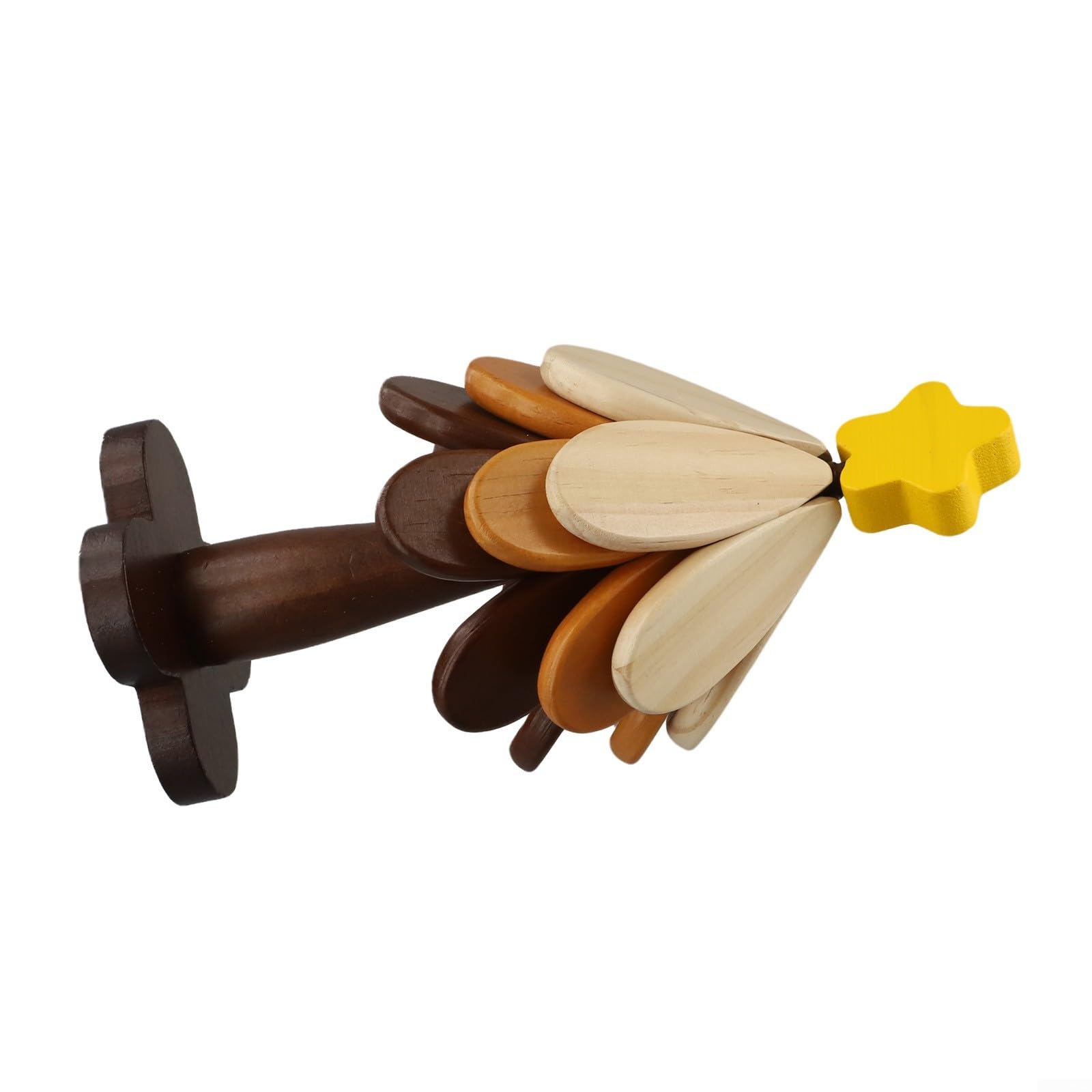 Dessous de verre en bois naturel pour plats chauds (jaune)
