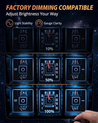 Image of WLJH Super Bright Ice Blue Dash Instrument Cluster Panel Gauge Lighst Backlighting Indicator Lamp Bulb Full Led Light Kit For Ford F150 F250 F350 1967-1979, Pack of 8 | 3030 SMD, 200lm, Gauge Illumination, Warning Indicators, Nighttime Readability, Plug and Play, Dimmable, 8-Pack