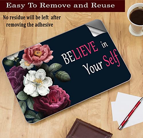 Image of Floral-D11 Top+Wrist Pad Vinyl Laptop Skin /Sticker /Cover for 17 to 17.3 Inches Laptops Laminated-Removable-HD Quality Compatible for Hp-Dell-Sony-Lenovo-Asus etc.(16.5x11 Inches)
