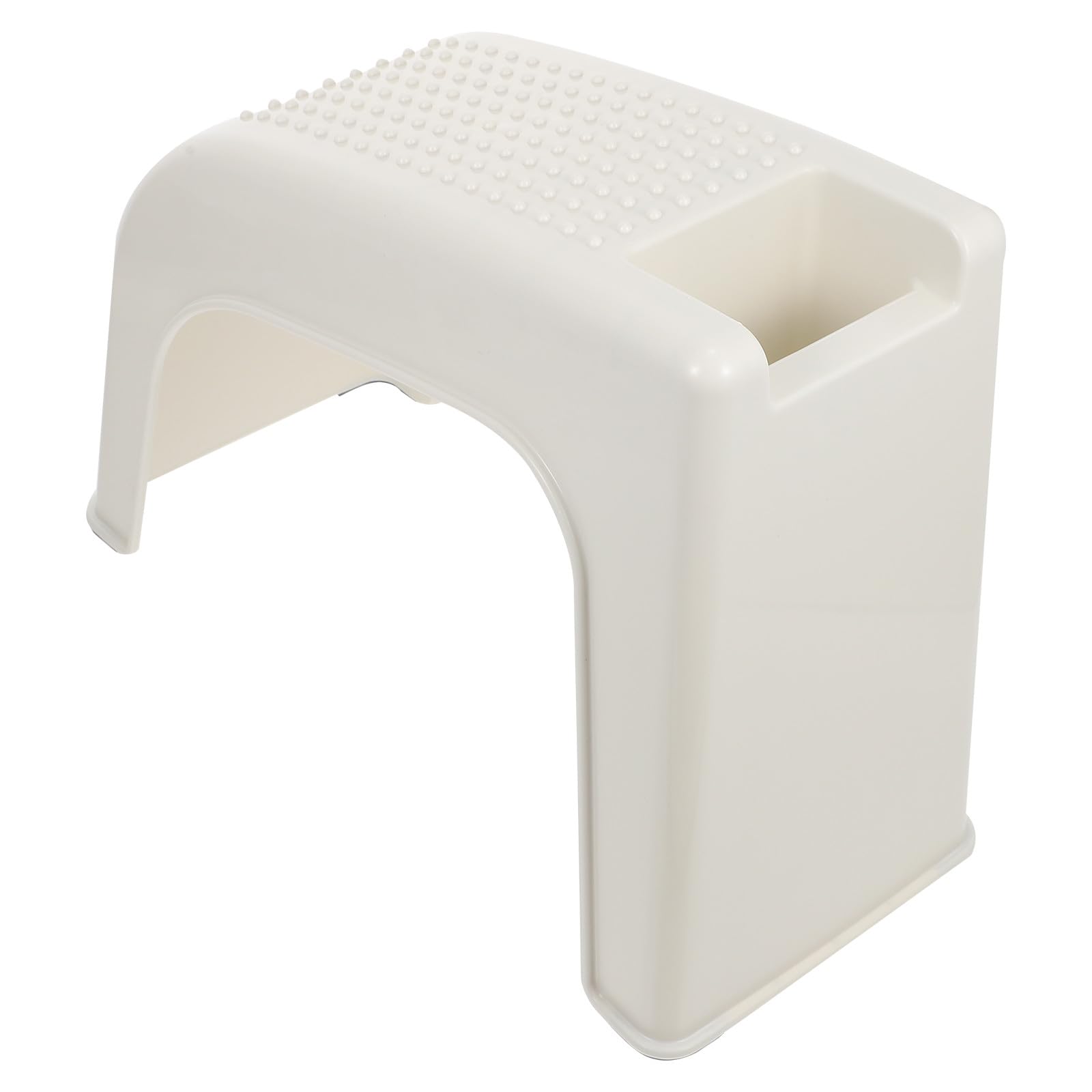 VILLCASE Badezimmer Fußhocker Pediküre Kunststoff Beige rutschfest für Erwachsene mit Massagefunktion Fußpflege Zubehör
