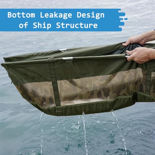 Bolsa de cuna de pesca, organizador portátil para pesca de carpa, diseño plegable en forma de barco con cremallera, equipo de protección grueso para aparejos seguros, 1 unidad