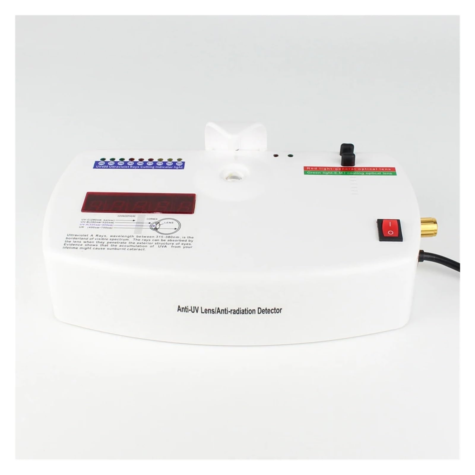 Probador UVB, Probador de lentes FUV1 UV400, máquina de prueba antirradiación, detector de gafas antiultravioleta