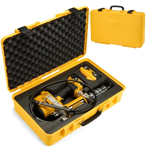 Hard Shell Case for Dewalt DCGG571M1/ DCGG571B 20V Max Grease Gun kit | High-Density Protective Foam | Portable Organizer Travel Carrying Storage Bag for Batteries Accessories with Handle | CASE ONLY