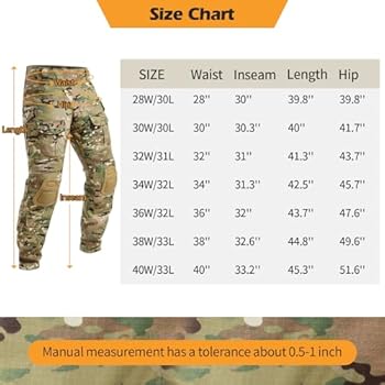 Aineeba Heren gevechtsbroek met kniebeschermers, tactische camouflage Aineeba Heren gevechtsbroek met kniebeschermers, tactische camouflage