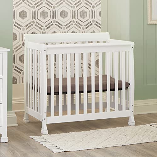Davinci Kalani 4-In-1 Convertible Mini Crib In White, Greenguard Gold Certified #TOP2