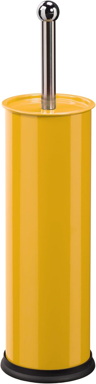 ROSSIGNOL Toilet Brush Holder, Shiny Stainless Steel, Black, One Size