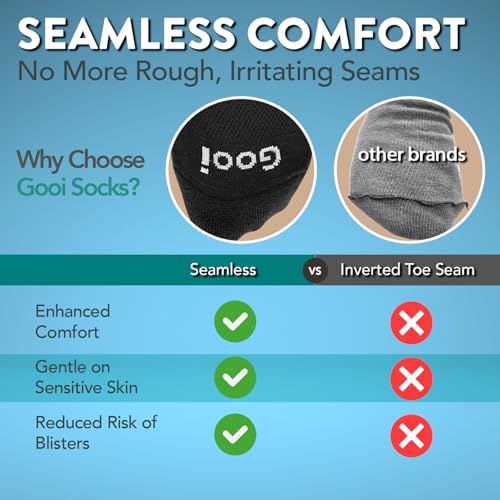 Gooi Extra Wide Socks for Swollen Feet Soft Stretch to 30