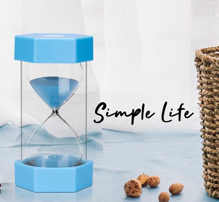 Hourglass Timer 5 Minute Visual Kitchen Timer Blue Hourglass Sand Clock 6.5 * 13 cm Student Study Hourglass Timer Time Management Shower Brushing Teeth Home Office Decoration Present Giving - Image 3