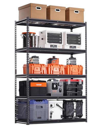 VEVOR Storage Shelves, 3000 lbs, 5 Tier Heavy Duty Garage Shelving, 20