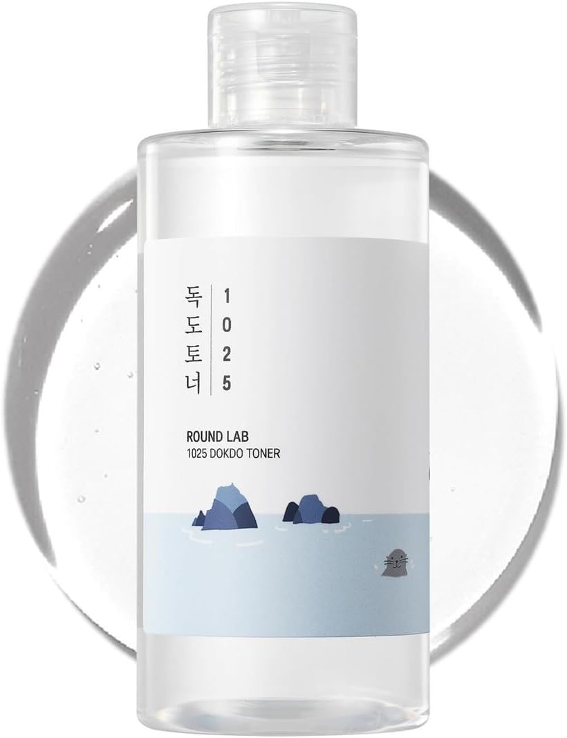 ROUND LAB Dokdo Toner | Exfoliate daed skin cells, Replenish skin with long lasting moisture, Hydrating, Watery Type Toner (6.76fl.oz)