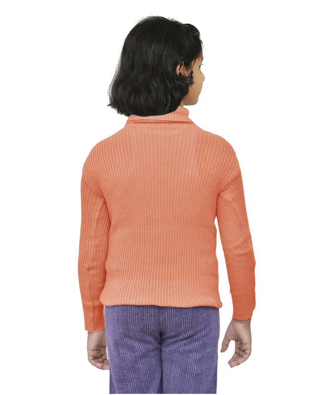 Image of IndiWeaves Girls Wollen Warm High Neck Full Sleeves T-Shirt /Inner /Skivvy for Winter (Pack of 2) Pink /Orange 3-4 Years 10110-0608-IW-P2-22