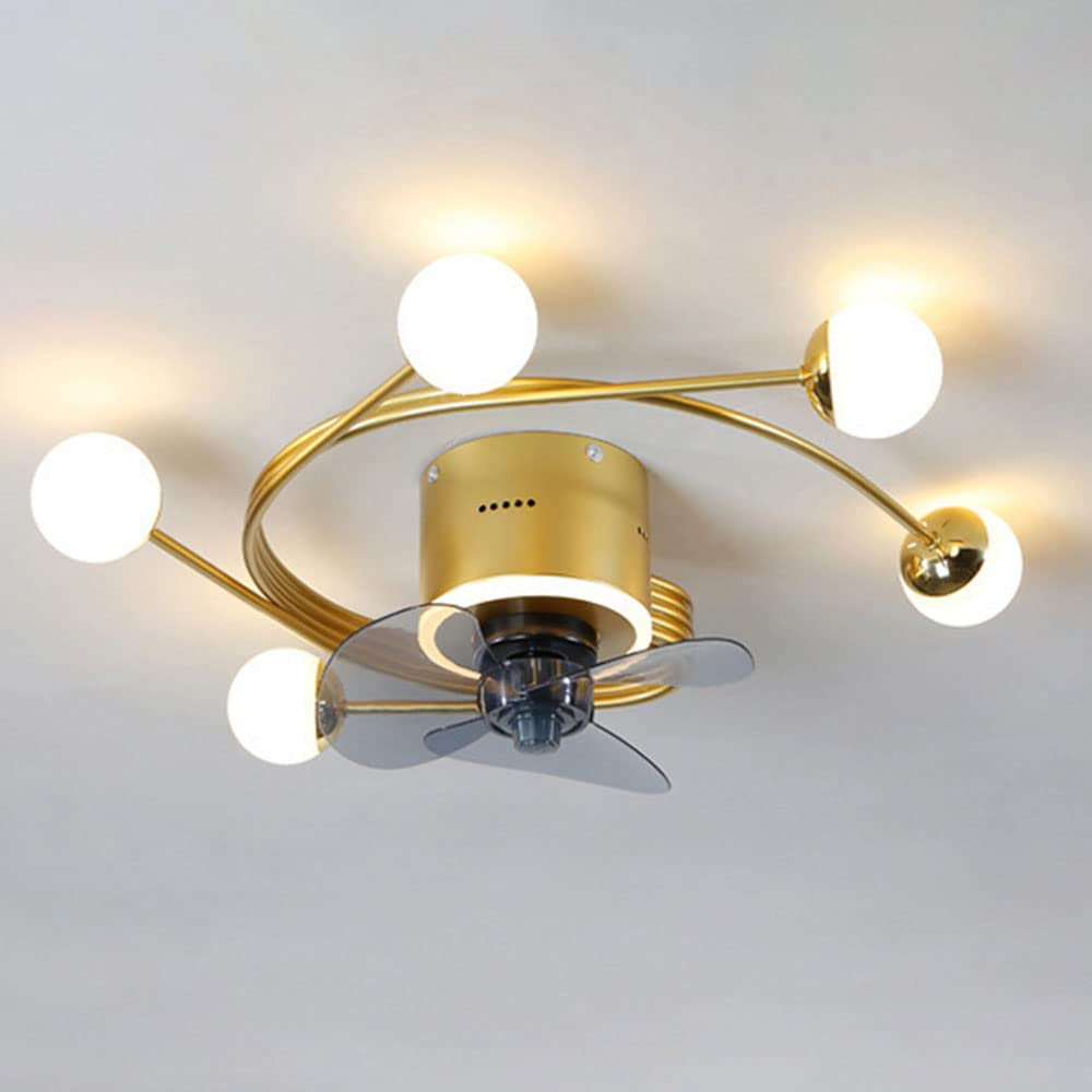 Plafonniers créatifs nordiques ventilateur de plafond réglable LED silencieux