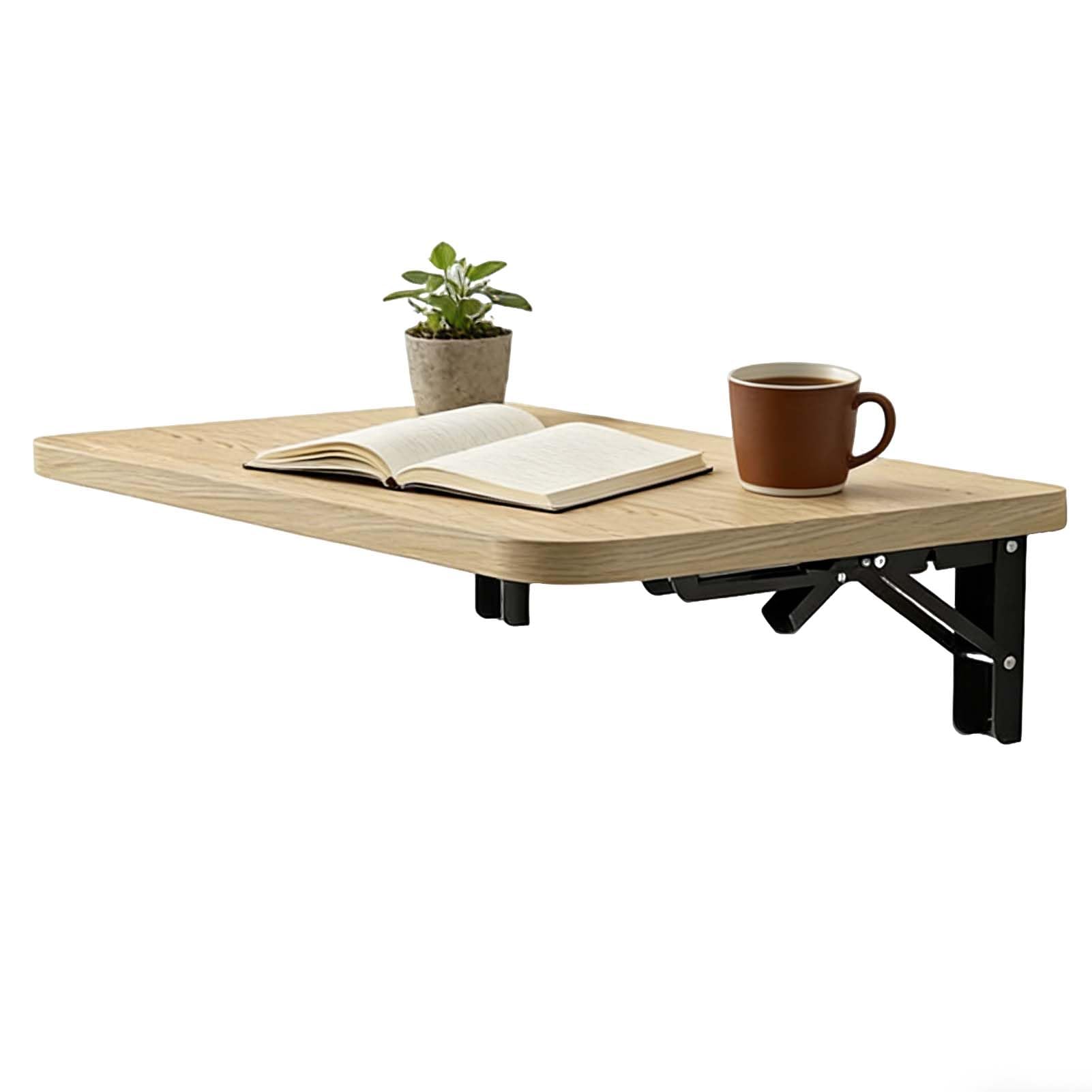 GBRJUYF SpaceSaving WallMounted Folding Dining Table 50x30cm HeavyDuty Foldable Desk for Kitchen Office Laundry RoomCompact & Convenient Floating Table Solution