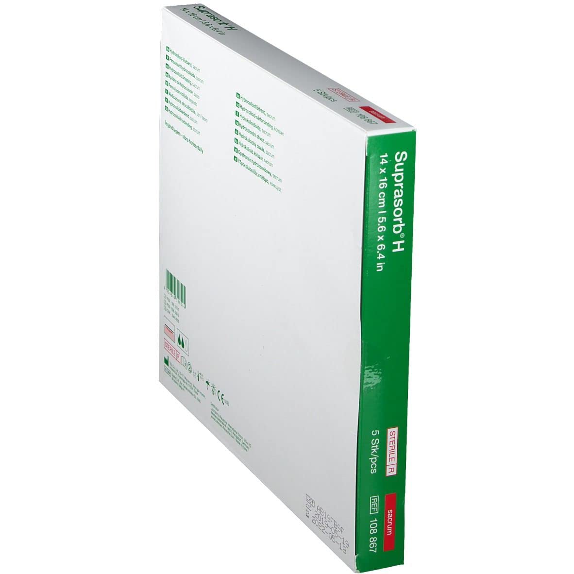 Lohmann-Rauscher 108867 Suprasorb H sakrum opatrunek hydrokoloidowy, 14 cm x 16 cm, 5 sztuk