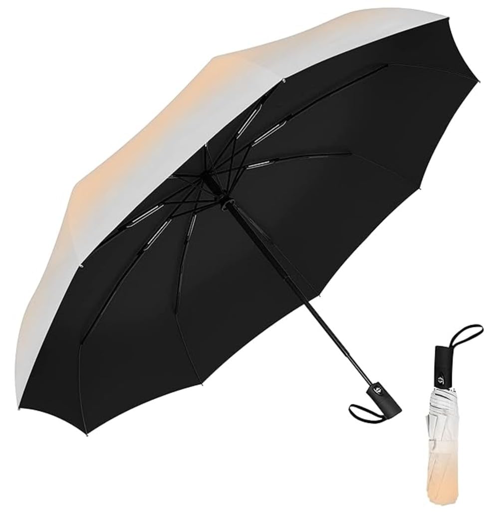 TEKCOOL Umbrella, UV Big Size Umbrella for Sun Protection Rain Windproof Strong Large 3 Fold For Men Women Kids Boys Girls Perfect & Stylish Windproof & Compact''