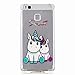 Produktbild Huawei P9 Lite Hülle Ttimao Transparent Weich TPU Silikon Cover Relief Vier-Ecken Starke Anti-Fall Anti-Kratzer Schutzhülle-Süßes Einhorn