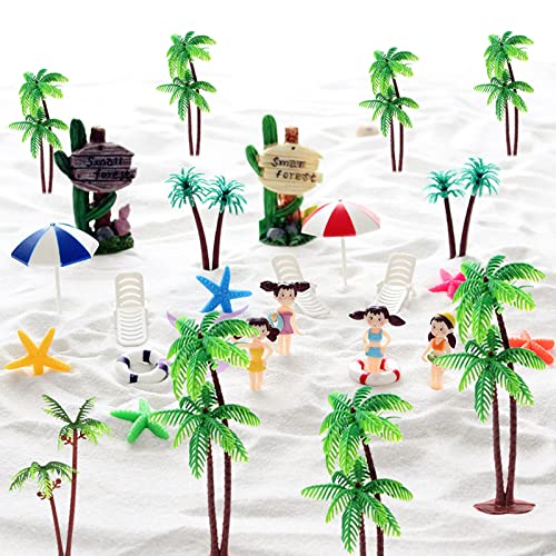Hjyzy 60 Pcs Coconut Palm Tree 7Cm,9Cm,14Cm Miniature Plant Pots Bonsai Mini Coconut Tree For Cupcake Topper, Cake Decorations, Aquarium Plants Building Model Landscape #TOP3