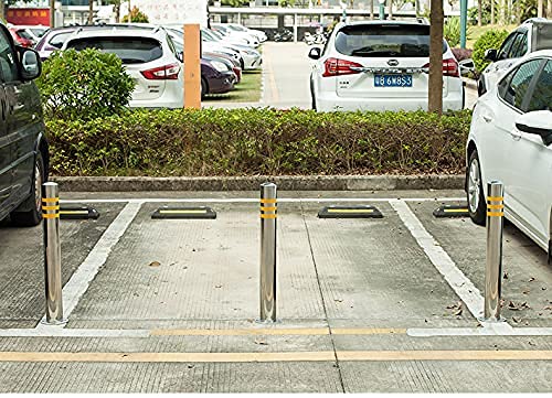 Barierka parkingowa Barierka bezpieczeństwa Słupki parkingowe ze stali nierdzewnej Parking Bezpieczeństwo Słup podjazdowy Łatwa instalacja (76x600mm)