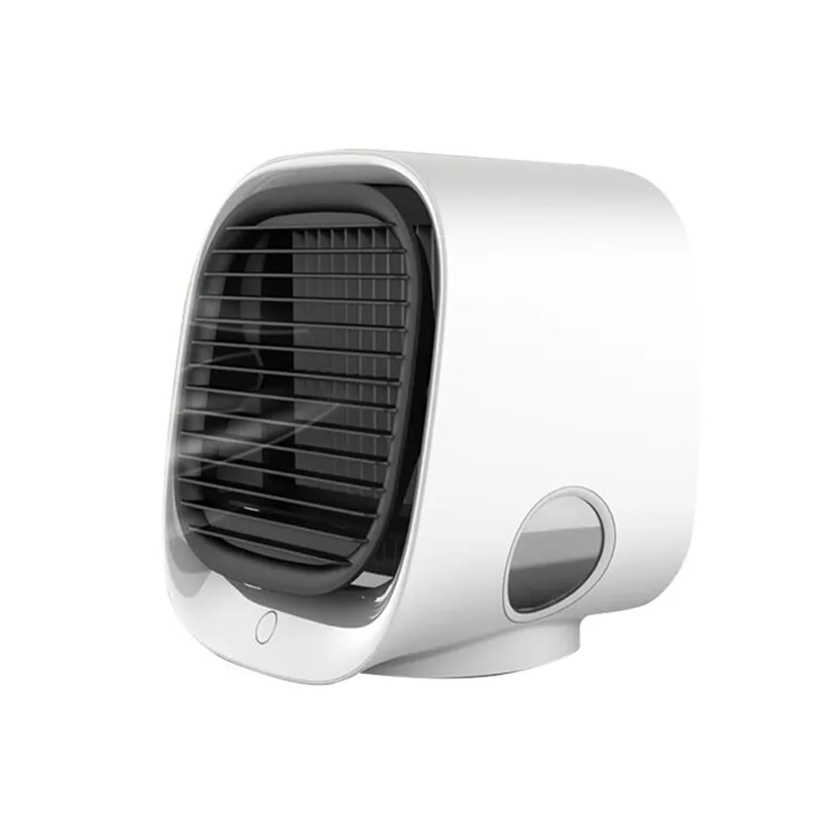 Portable Air Conditioner, Portable Air Cooler,3-Speed Mini Air Cooler Fan with 300ml Misting Tank, Quiet Desktop Aircon Unit with LED Light for Home, Office, Travel (White)