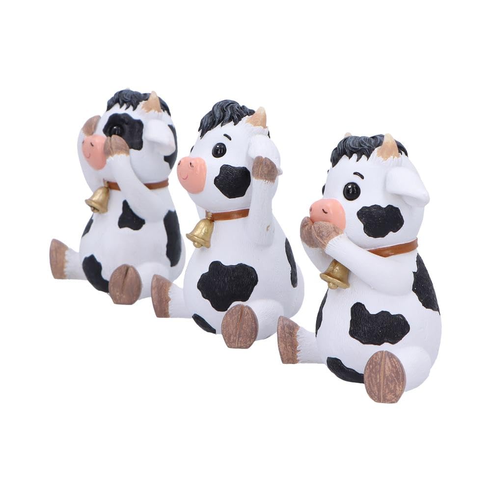Nemesis Now Three Wise Cows Figurines, Adorable Hand-Painted Resin Collectibles and Gift - Cows - Image 2