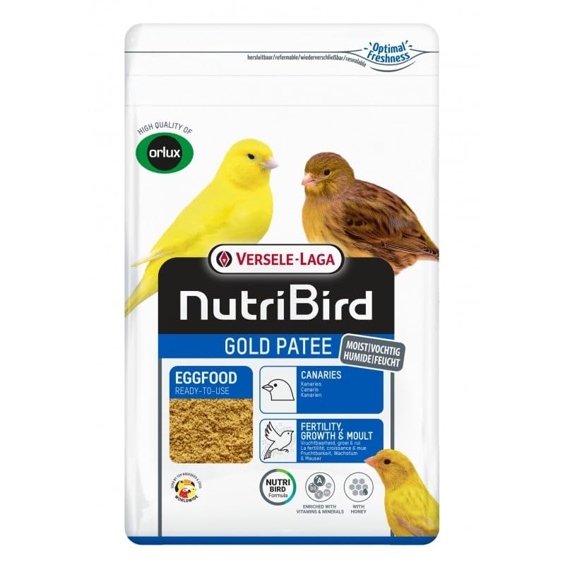Versele-Laga NutriBird Gold Patee Canaris | 1 kg | Aliment Complet prêt à l'emploi pour canaris, Oiseaux Exotiques & Oiseaux Sauvages | Humidifié avec du...