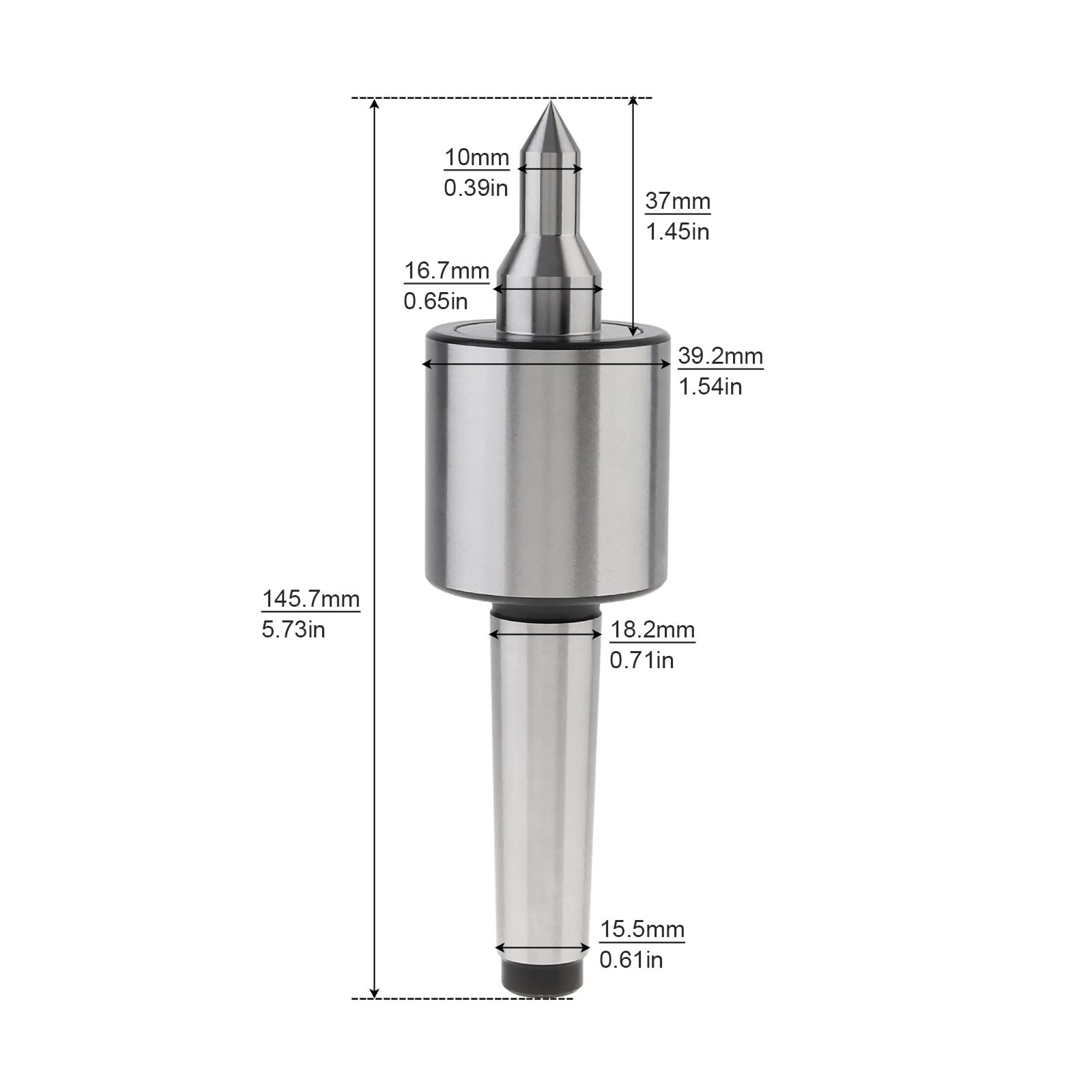 MT2 - Tornos profesionales de acero al carbono de 60° de alta precisión para torno, herramienta CNC para torno, contrapunto, máquina de mandril