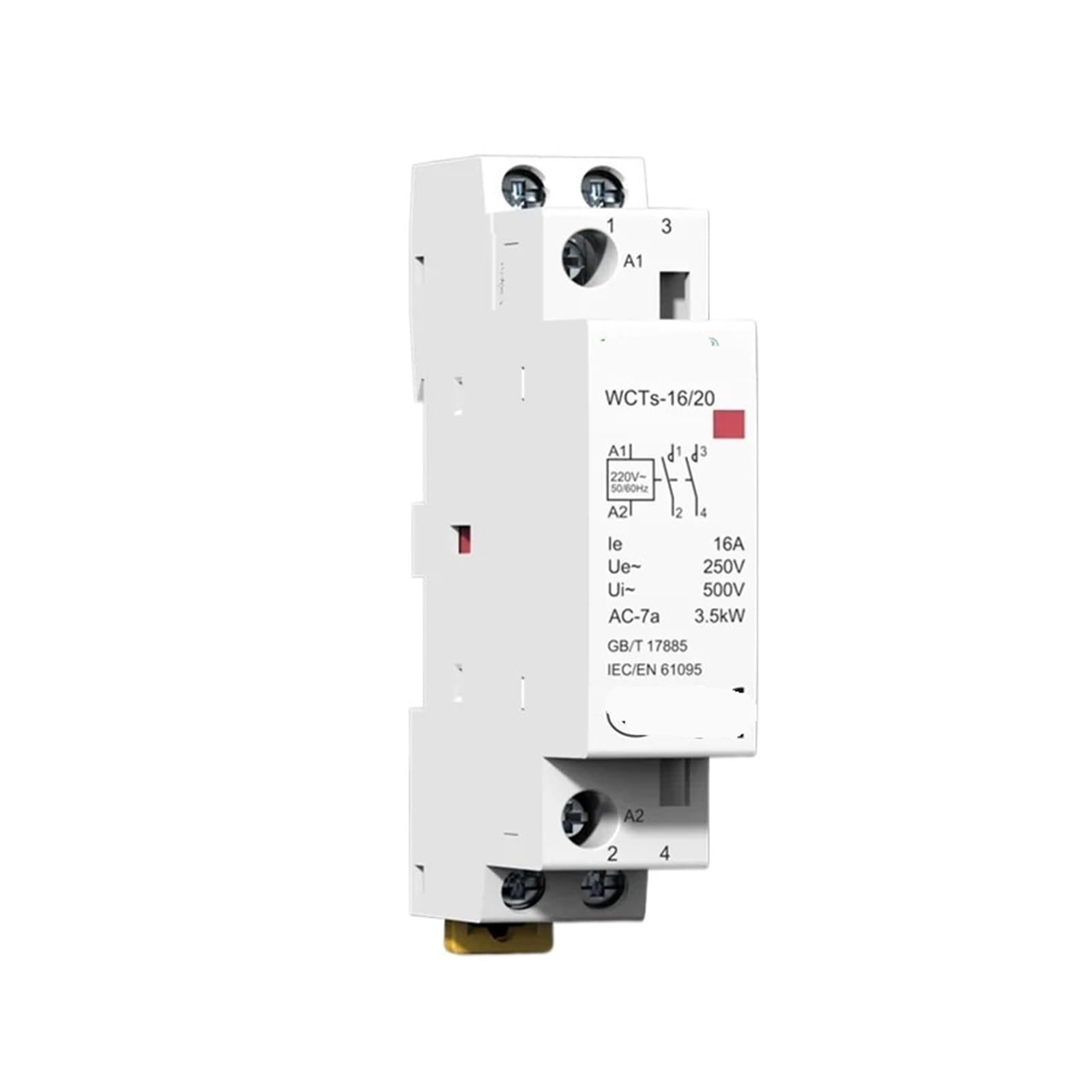 RCGKNNMUZ 2P 16A CT1 220V/230V 50/60HZ 35mm Rail Household AC Contactor 2NO