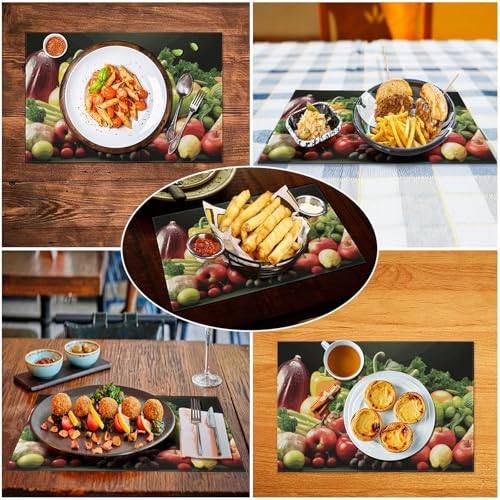 Sets de table en PVC imperméables lavables | Set de table antidérapant résistant chaleur