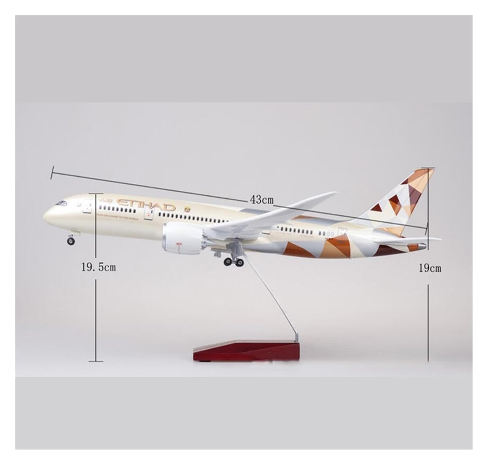 1 130 dla Boeinga B787 prototypowy model samolotu linii lotniczych lekkie koło skala odlew ciśnieniowy żywica prezenty dla dorosłych Hobby zestaw do gry (bez światła)