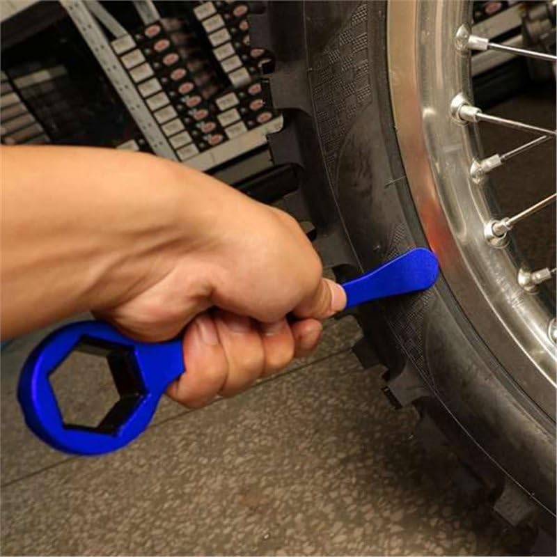 Kit de cambio de neumáticos de motocicleta, juego de llaves, herramienta de palanca de neumáticos, herramienta de cuchara de 10Mm/12Mm/22Mm/27Mm/32Mm, herramienta de reparación de neumáticos B | Blue