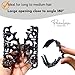 Parcelona French Beau Celluloid Acetate No Slip Sturdy Jaw Hair Claw Clips for Women and Girls (Black 3 1/2