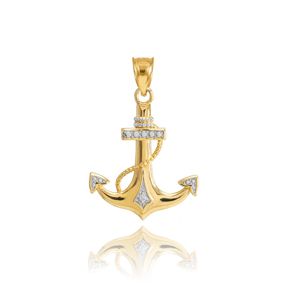 Claddagh Gold Two-Tone Fouled Anchor