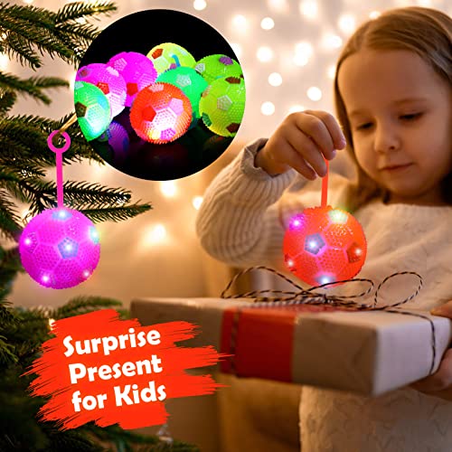 Sumind SUMIND-TOYS-EW67G23S 16 Pieces Led Light Fidget Spiky Soccer Ball Stress Relief Balls Led Flashing Basketball thumb #3