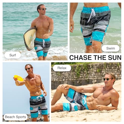 Image of Kanu Surf Men's Big Viper Extended Size Stripe Swim Trunk