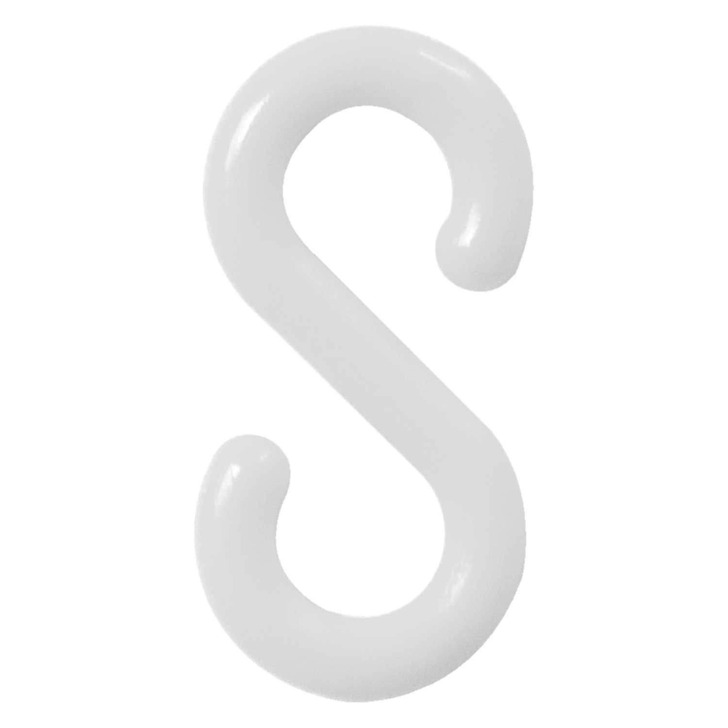 Mr. Chain, 80301-10, S-Hook, 3 in, White, Acetal, PK10