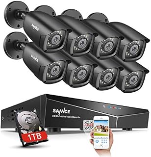 SANNCE 8CH CCTV 1080N Security Surveillance System for Home with 8x1080p HD IP66