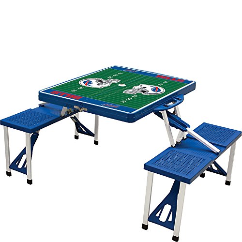 Image of Picnic TIME NFL Football Field Folding Picnic Table, Camping Table, Outdoor Table with Umbrella Hole