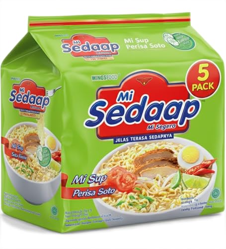 Image of Mi Sedaap Lime Soup Instant Noodles, Perisa Soto Flavor, Pack of 5