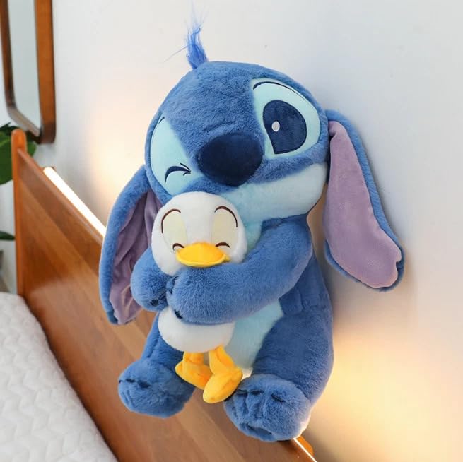 Image of Babique Hug Duck Stiffy Plushie Stuffed Plush Teddy Bear Soft Toy |Ideal for Birthdays & Special Occasions Girls /Boys, Baby Kids -Blue (30Cm)