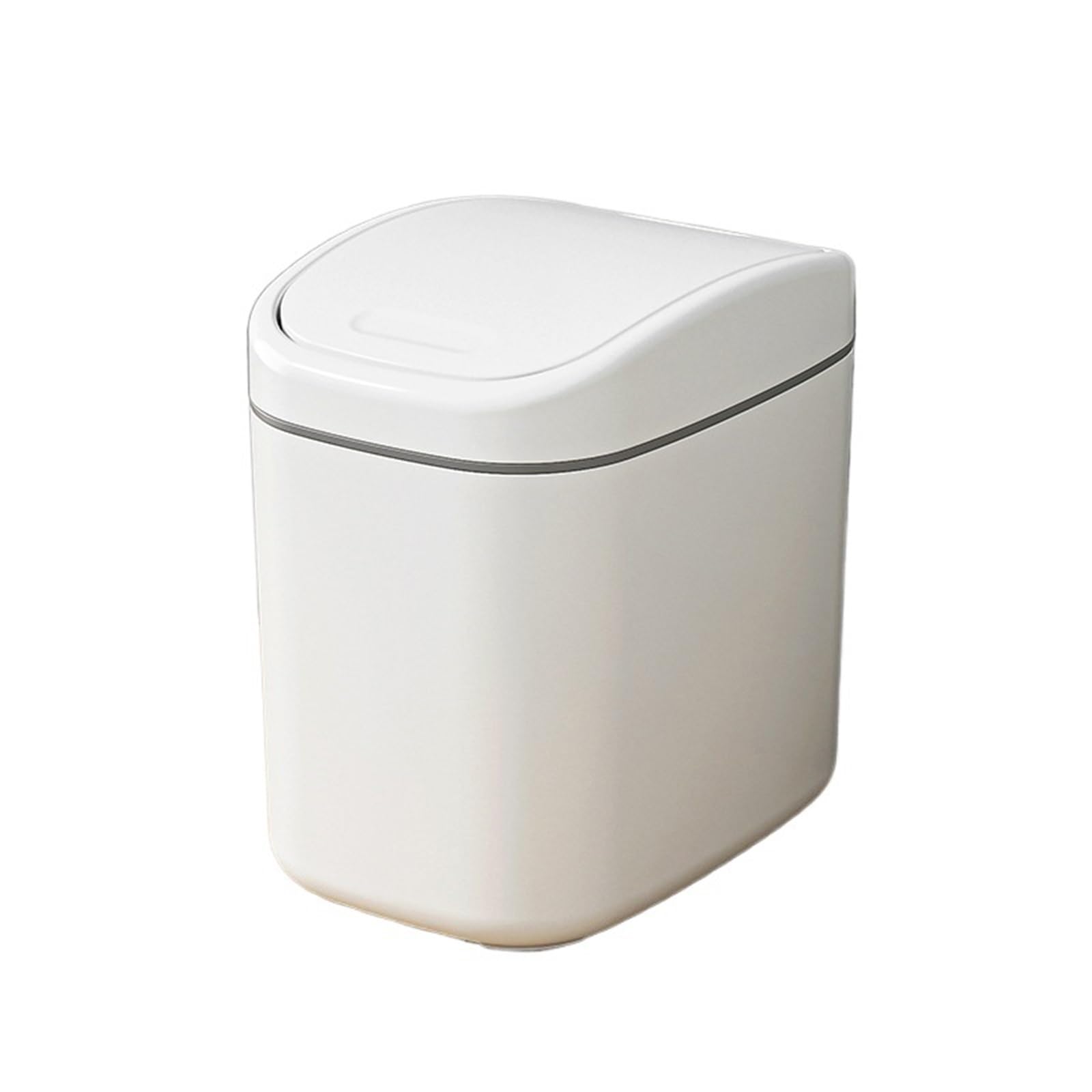 1 Uds. Papelera for escritorio pequeño Mini cubo de basura plástico con cubierta batidora for el hogar y la Oficina contenedores limpieza del para Basura(White)
