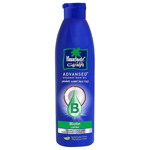 Parachute Advansed Aceite de biotina y coco para el cabello, para un cabello sano y nutrido, controla la caída del cabello y promueve el crecimiento