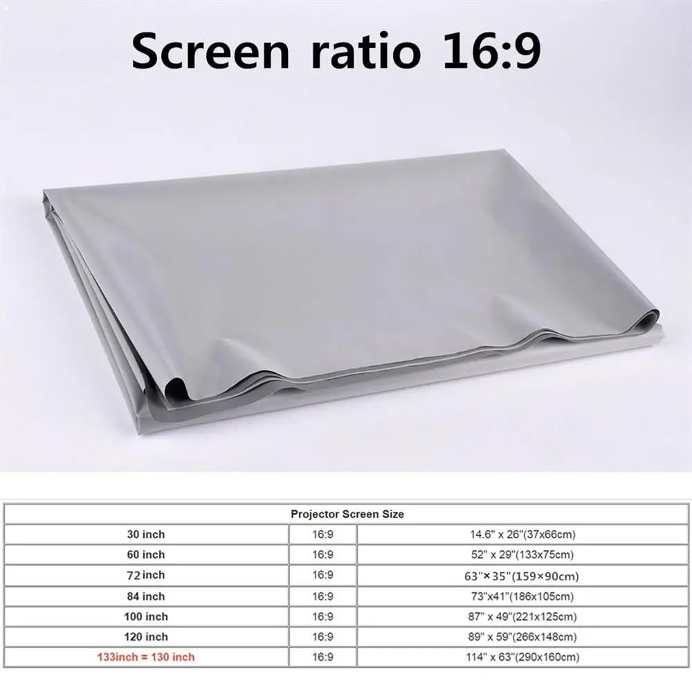 schermo home theater Schermo per proiettore riflettente Proiezione in tessuto 16:9 per domestico(84 inch)