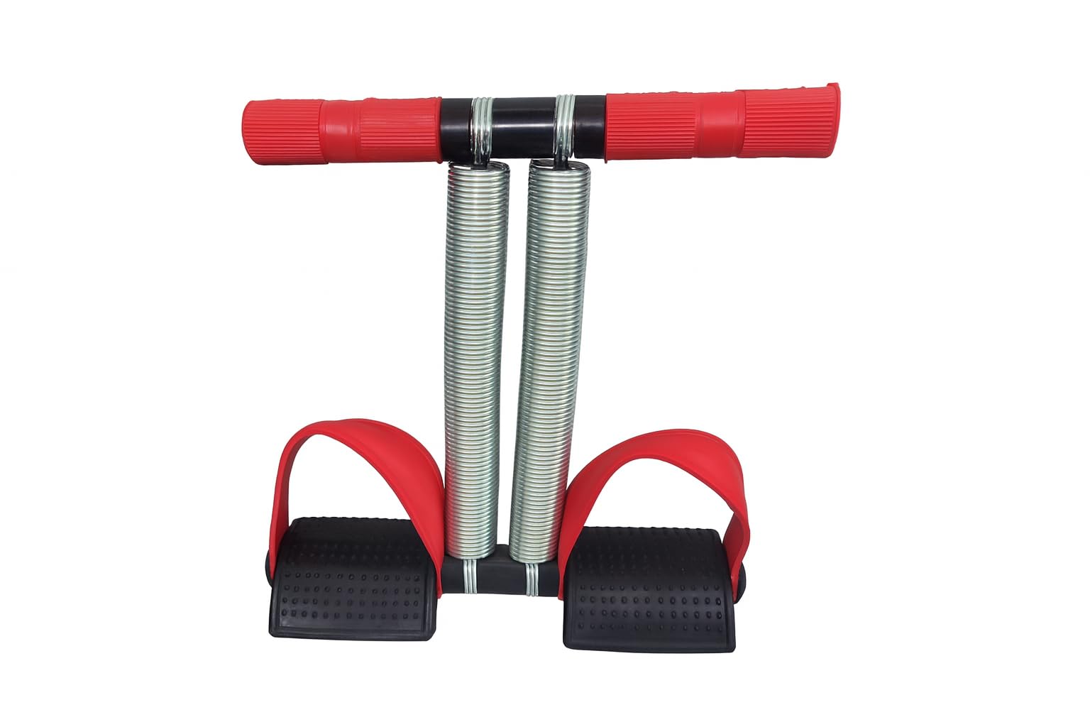Double Spring Tummy Trimmer Exercise Equipment for Men, Red and Black Ab Exerciser with Comfortable Grip Handles, Home Workout Fitness Tool 1 pc Double Spring-image-17