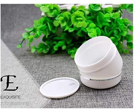 erioctry White Plastic Jar with Dome Lid 8 Oz (250g) Refillable Make-up Cosmetic Jars Empty Face Cream Lip Balm Lotion Storage Container Pot Case (Pack of 6)