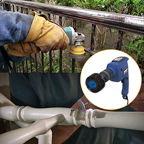 Katzco 5 Pieces 2 X 1 Inch Flap Wheels Set – 4 Different Sanding Sizes – 1/4 Shank Fits All Drills - 40 60 80 and 120 Grits - Thumbnail 3