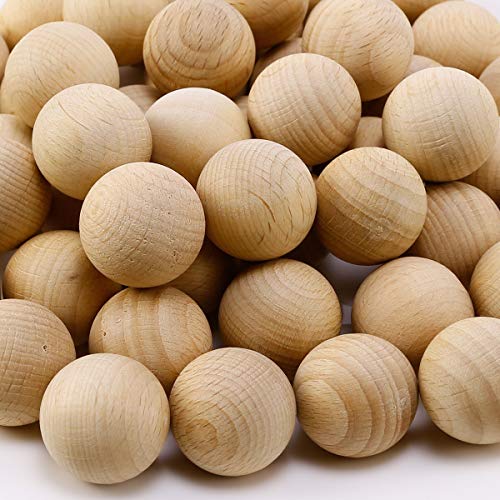 Surepromise 50PCS sfere di legno non trattato con