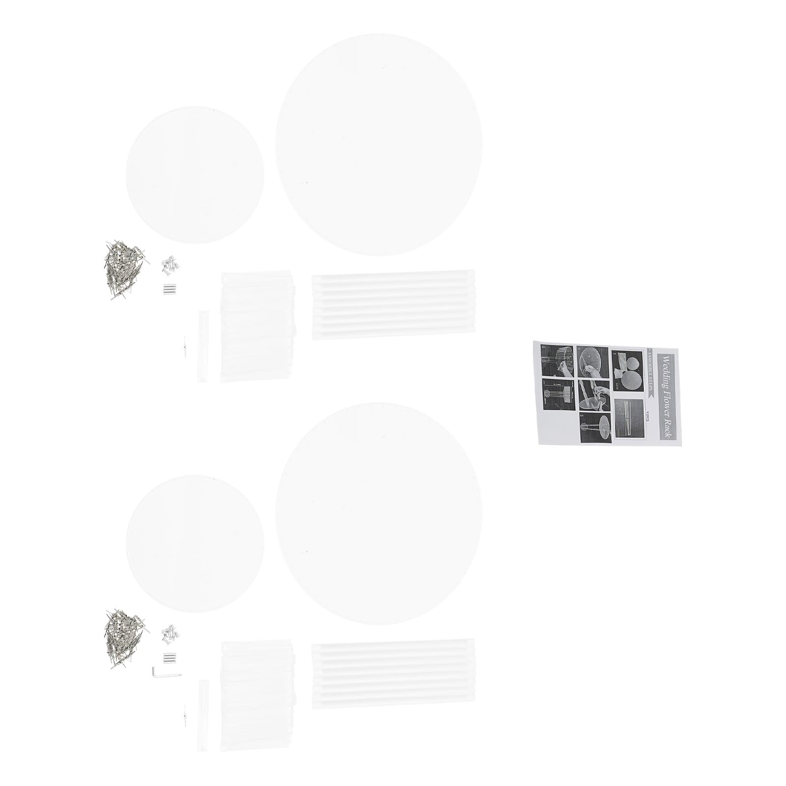 Przezroczysty stojak na kwiaty weselne, stojak na kwiaty, jednostopniowy, akrylowy stojak na kwiaty weselne, do dekoracji ślubnych, na imprezy, do salonu, 50 x 80 cm