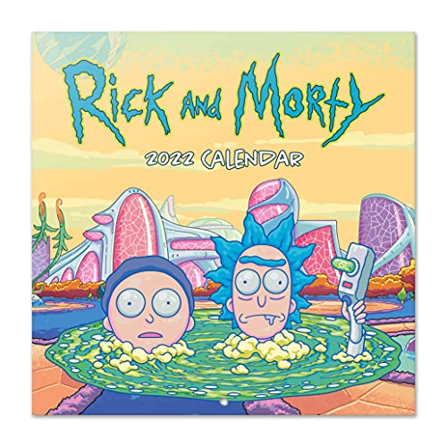 Grupo Erik - Calendario Rick y Morty Verde 2022 incluye póster de regalo - Calendario 2022 pared │ Calendario anual 2022 pared - Calendario mensual - Producto con licencia oficial